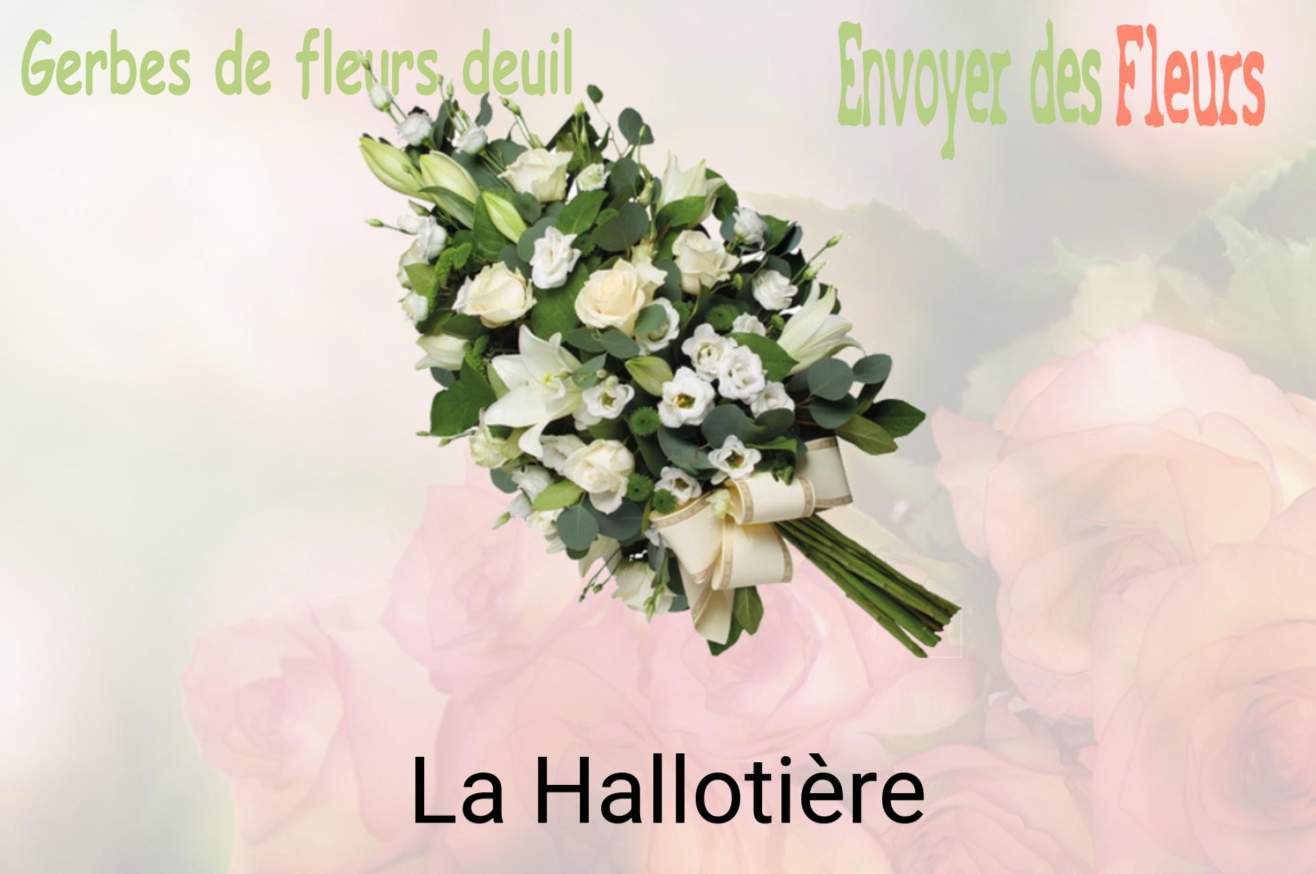 Gerbe de fleurs de deuil livrée à La Hallotière